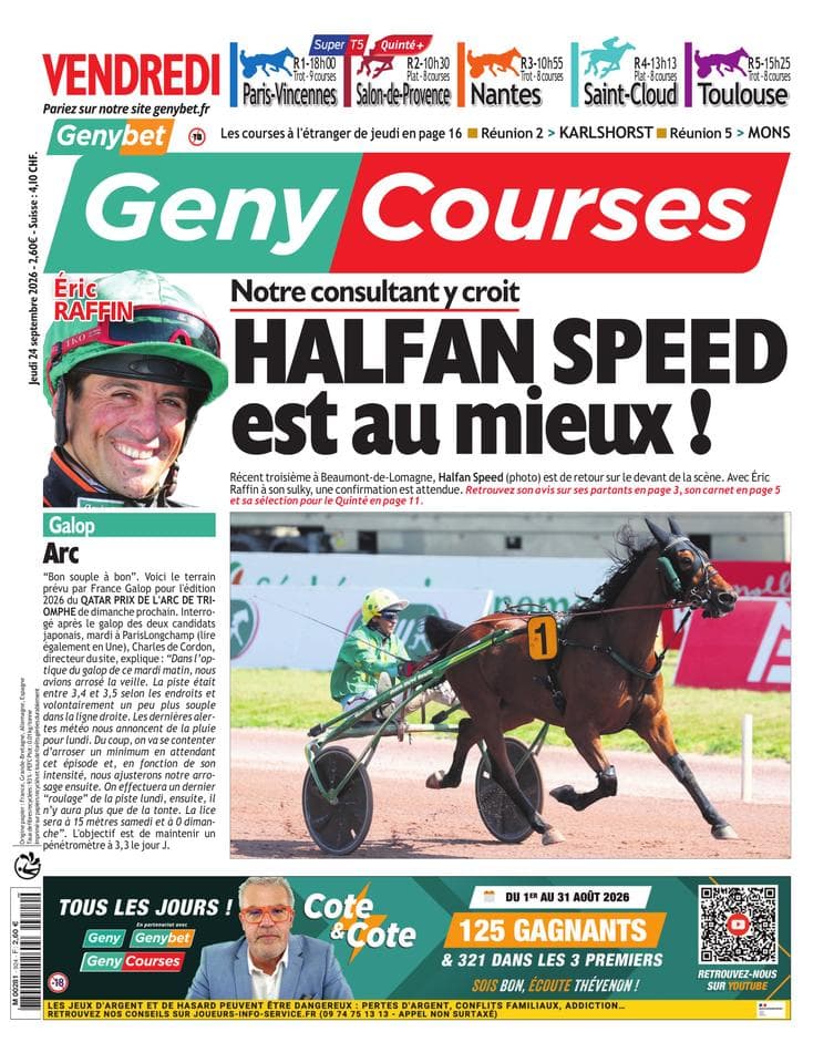 Couverture de l'édition du Jeudi 24 septembre 2026