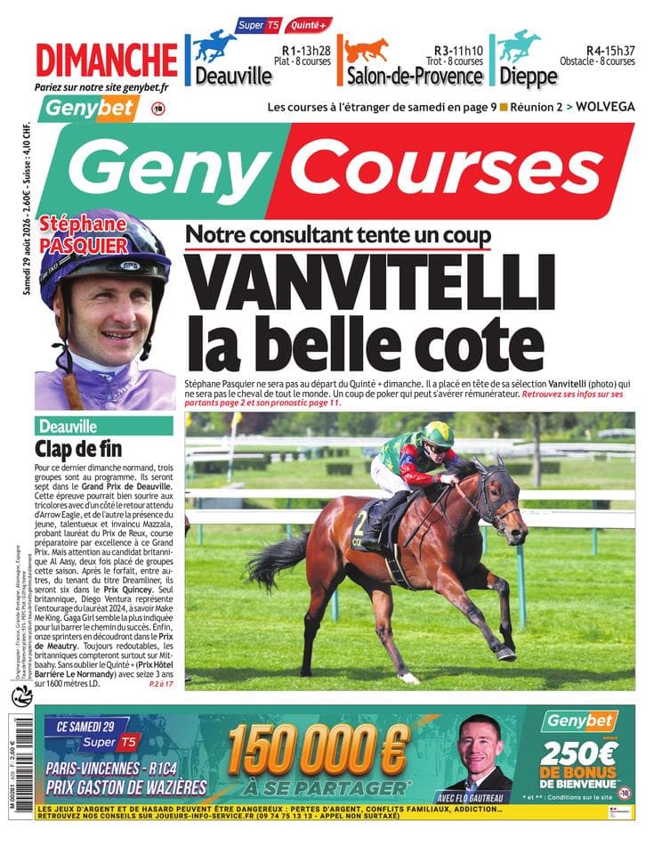 Couverture de l'édition du Samedi 29 août 2026