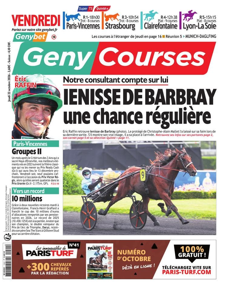 Couverture de l'édition du Jeudi 22 octobre 2026