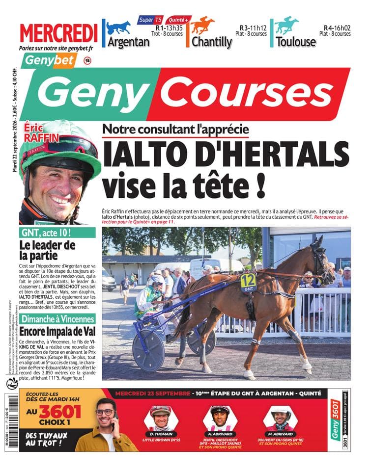 Couverture de l'édition du Mardi 22 septembre 2026