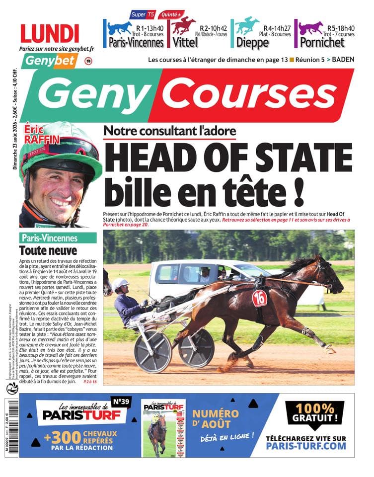 Couverture de l'édition du Dimanche 23 août 2026
