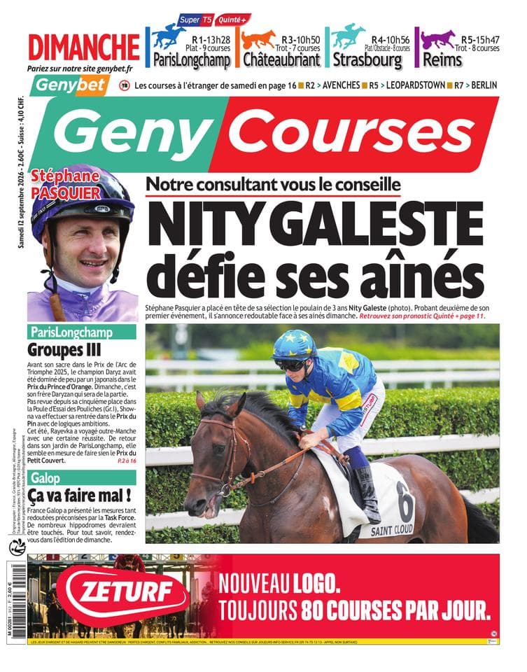 Couverture de l'édition du Samedi 12 septembre 2026